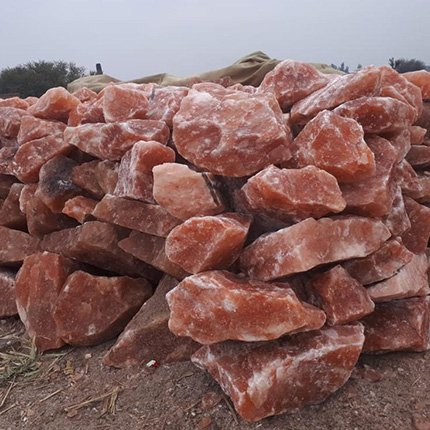 pink rock salt lumps