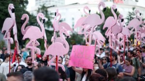 albanians protest against government and luxury developments