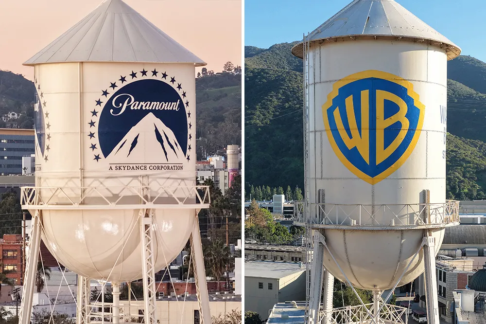 paramount warner bros water towers