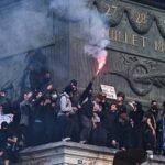 stundents protest in france